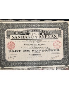 1925 - COMPAGNIE MINIERE DE SANTIAGO Y ANEXAS - PART DE... 2