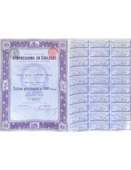 1899 - D'IMPRESSIONS EN COULEURS SOC. NOUVELLE