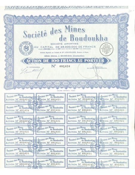 1948 - MINES DE BOUDOUKHA SOC. DES