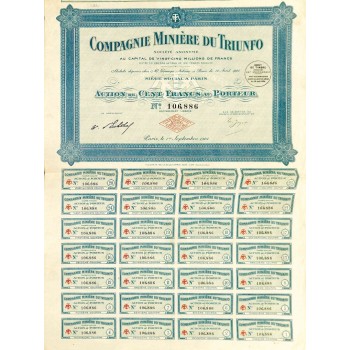 1924 - MINIERE DU TRIUNFO COMPAGNIE