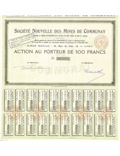 1919 - MINES DE COMMUNAY SOC. NOUVELLE DES