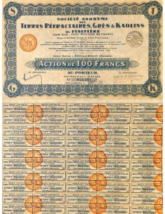 1929 - TERRES REFRACTAIRES, GRES ET KAOLINS DU FINISTERE