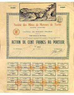 1907 - MINES DE MERCURE DE TARHIT SOC. DES