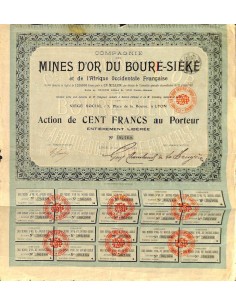 1907 - MINES D'OR DU BOURE-SIEKE
