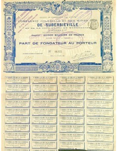 1895 - COLONIALE ET DES MINES D'OR DE SUBERBIEVILLE COMP.