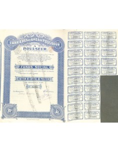 1924 - CARRIERES DE GRES DE POULSEUR SOC. ANON.