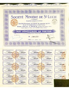 1927 - MINIERE DE SAINTE LUCIE (LOZERE) SOC.