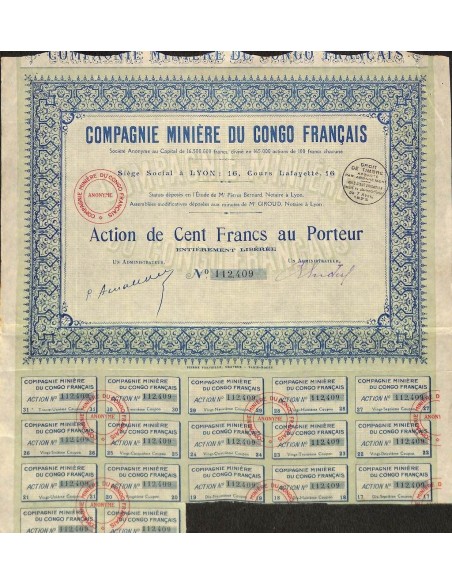 1923 - COMP. MINIERE DU CONGO FRANCAIS
