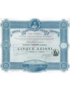 GIOVANNI GILARDINI - SOC. ANON. 5 AZIONI 1906