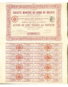 1908 - MINIERE DU KOBA DE BALATO SOC.