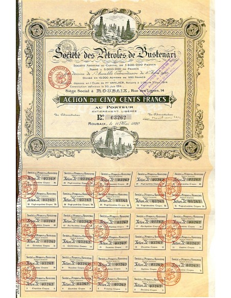 1920 - PETROLES DE BUSTENARI SOC. DES