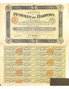 1920 - PETROLES DE DABROWA SOC. DES (DECIMO DI PARTE DI...
