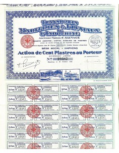 1949 - TRANSPORTS MARITIMES ET FLUVIAUX DE L'INDOCHINE...