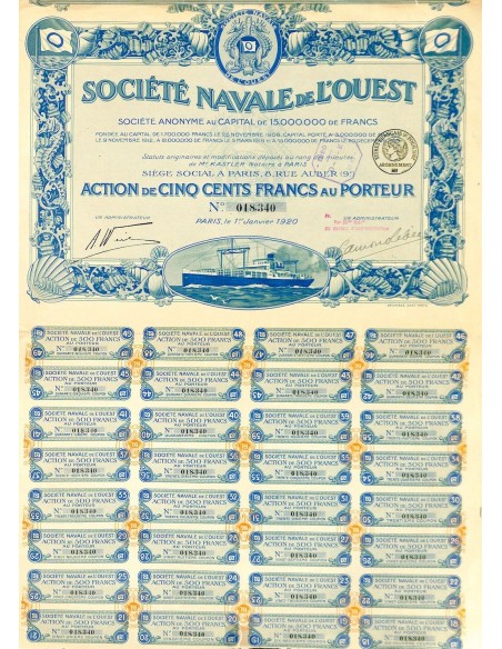 1920 - NAVALE DE L'OUEST SOC.