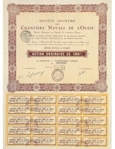 1930 - CHANTIERS NAVALS DE L'OUEST SOC. ANON. DES