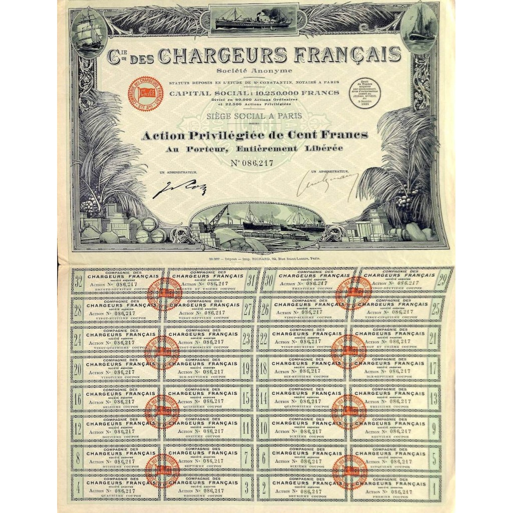 1926 - CHARGEURS FRANCAIS C.IE DES
