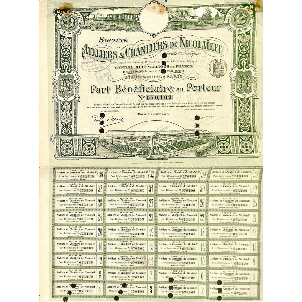1911 - ATELIERS ET CHANTIERS DE NICOLAIEFF SOC....