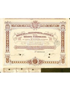 1921 - TRANSPORTS EN COMMUN DE LA REGION PARISIENNE SOC. DES