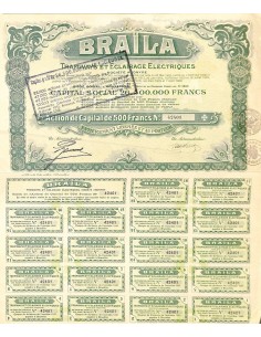 1929 - BRAILA - TRAMWAYS ET ECLAIRAGE ELECTRIQUES
