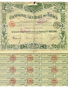 1920 - TABACS COMPAGNIE GENERALE DES