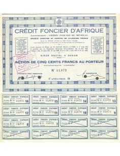 1929 - CREDIT FONCIER D'AFRIQUE (AZIONE)