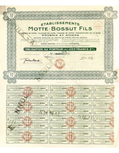 1930 - MOTTE-BOSSUT FILS ETABLISSEMENTS