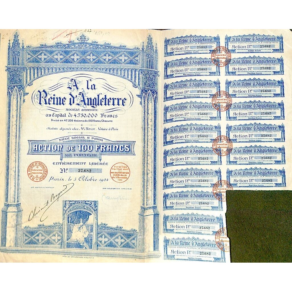 1924 - A LA REINE D'ANGLETERRE