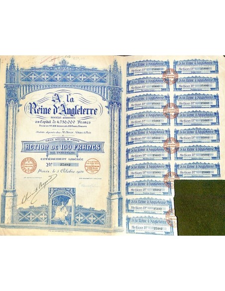 1924 - A LA REINE D'ANGLETERRE