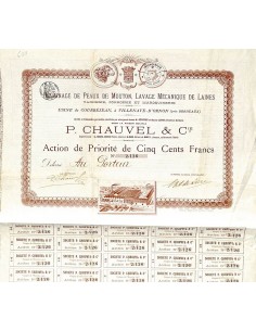 1902 - DELAINAGE DE PEAUX DE MOUTON, LAVAGE MECANIQUE DE...