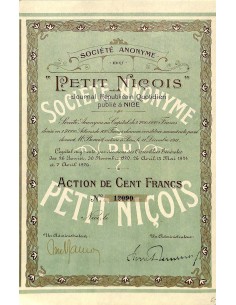 1926 - PETIT NICOIS SOC. ANON. DU