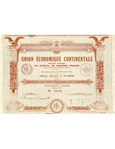 1931 - UNION ECONOMIQUE CONTINENTALE