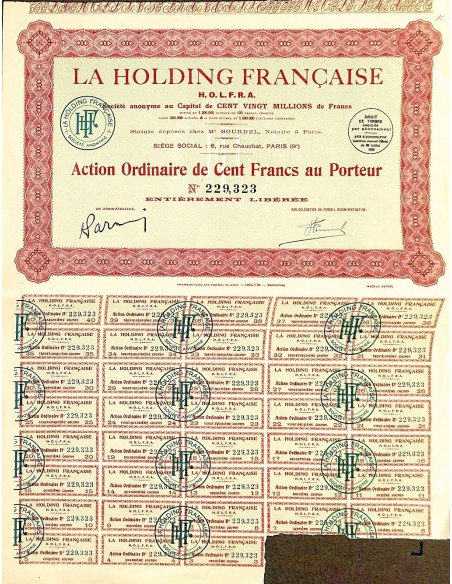 1928 - LA HOLDING FRANCAISE