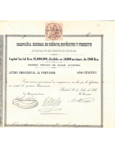 1864 - GENERAL DE CREDITO, DEPOSITOS Y FOMENTO COMP.