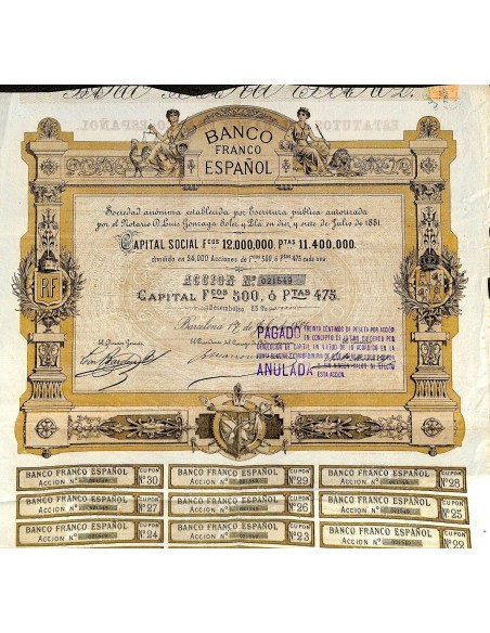 1881 - BANCO FRANCO ESPANOL