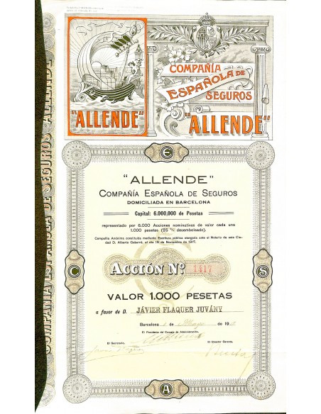 1918 - ALLENDE - COMPANIA ESPANOLA DE SEGUROS