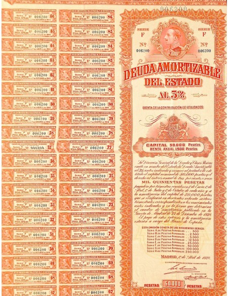 1928 - DEUDA AMORTIZABLE DEL ESTADO AL 3%