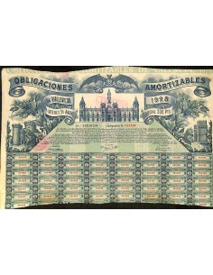 1929 - OBLIGACIONES AMORTIZABLES DE VALENCIA 1928