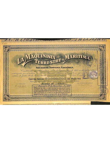 1917 - LA MAQUINISTA TERRESTRE Y MARITIMA