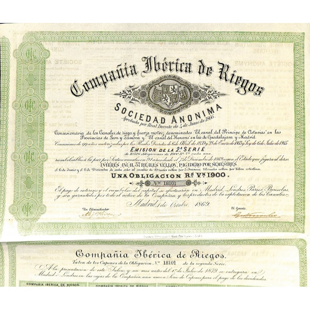 1869 - IBERICA DE RIEGOS COMPANIA