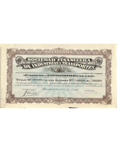 1925 - FINANCIERA DE INDUSTRIAS Y TRANSPORTES SOC.