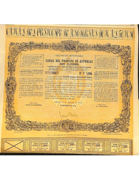 1867 - CANAL DEL PRINCIPE DE ASTURIAS DON ALFONSO