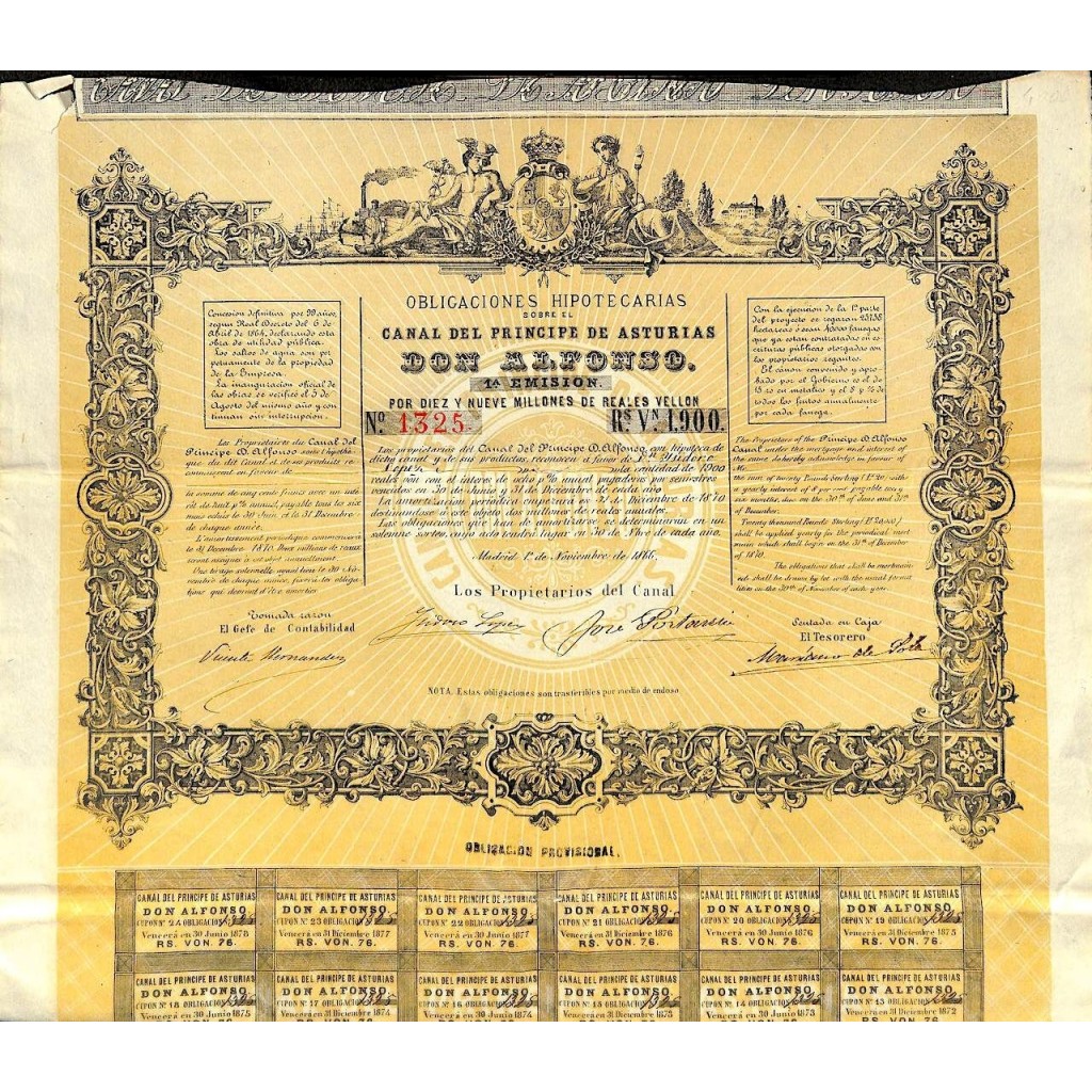 1866 - CANAL DEL PRINCIPE DE ASTURIAS DON ALFONSO