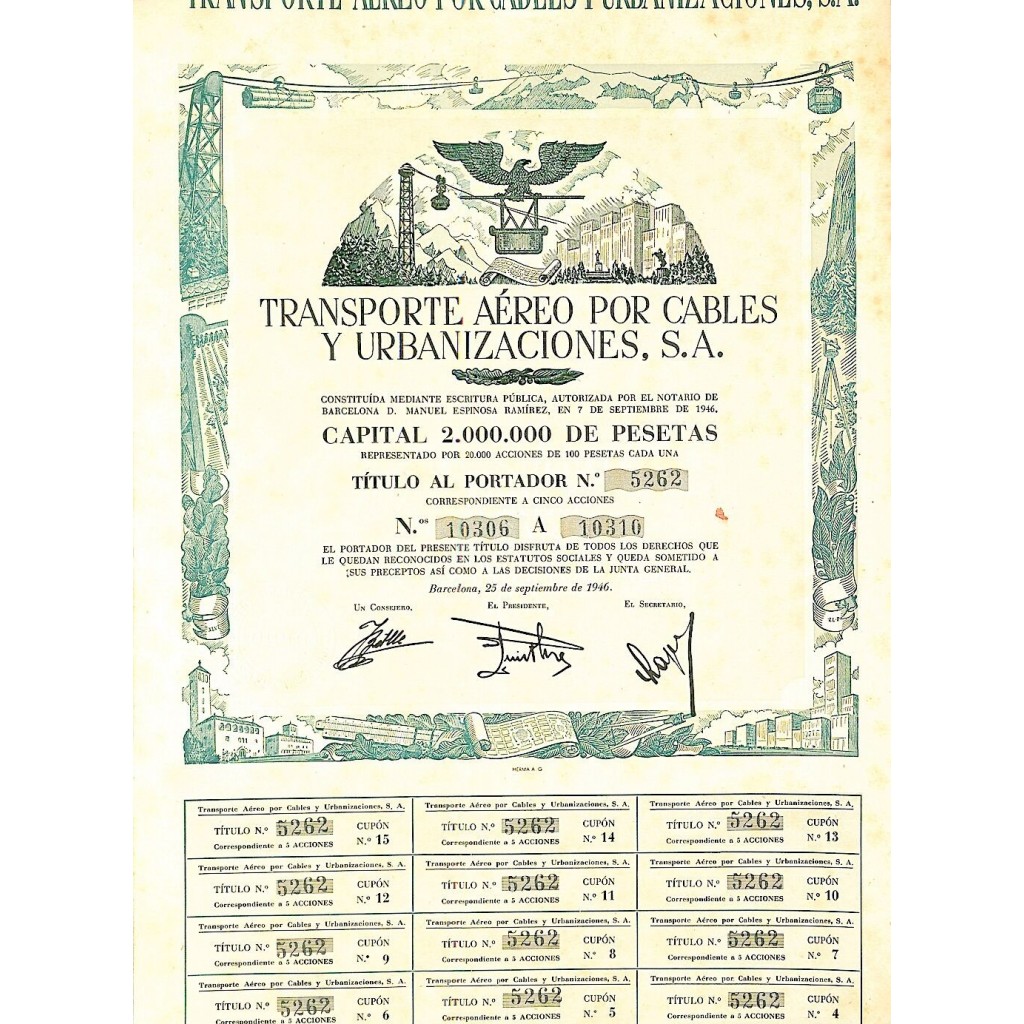 1946 - TRANSPORTE AEREO POR CABLES Y...