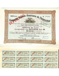 1920 - HISPANO-AMERICANA DE ELECTRICIDAD COMPANIA (AZIONE...