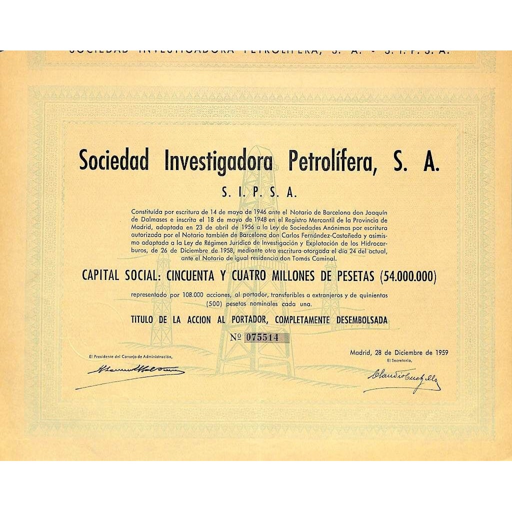 1959 - INVESTIGADORA PETROLIFERA SOC.