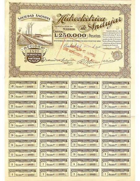 1916 - HIDROELECTRICA DE ANDUJAR SOC. ANON.