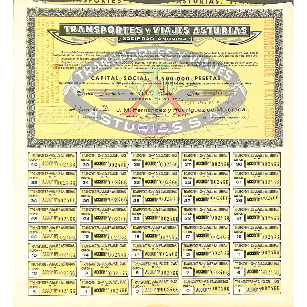 1955 - TRANSPORTES Y VIAJES ASTURIAS S. A.