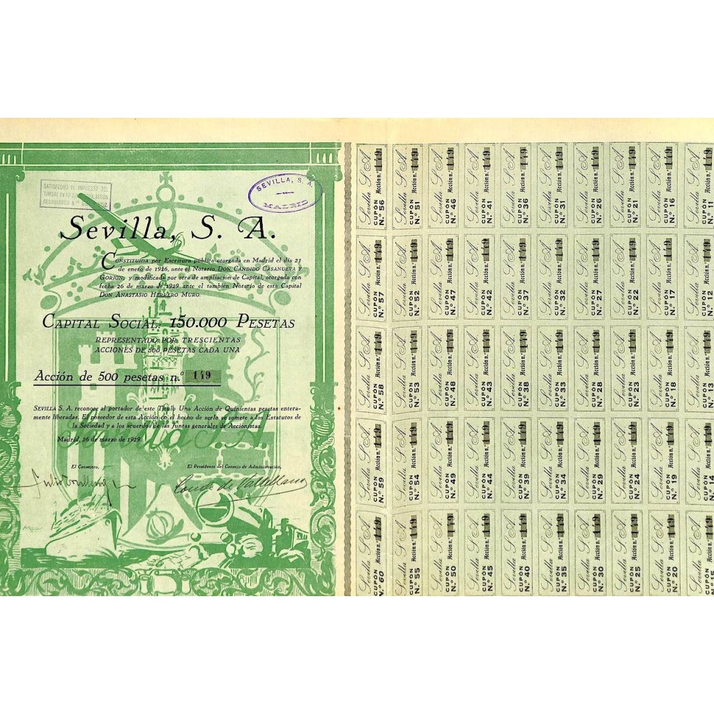 1929 - SEVILLA, S. A.
