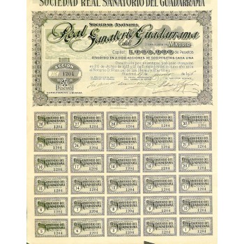 1916 - REAL SANATORIO DEL GUADARRAMA SOC. ANON.