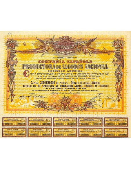 1956 - CEPANSA - COMP. ESPANOLA PRODUCTORA DE ALGODON NACIONAL